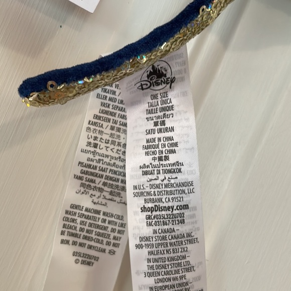 Disney Parks Minnie Ear Headband Gold/Blue Sparkle/Shimmer-NWT - Picture 7 of 12